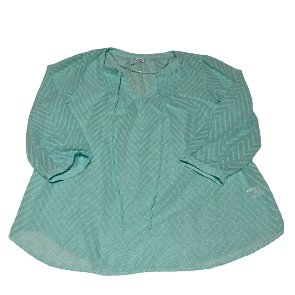 ELLE Sheer Lovely Mint Sheer Blouse!